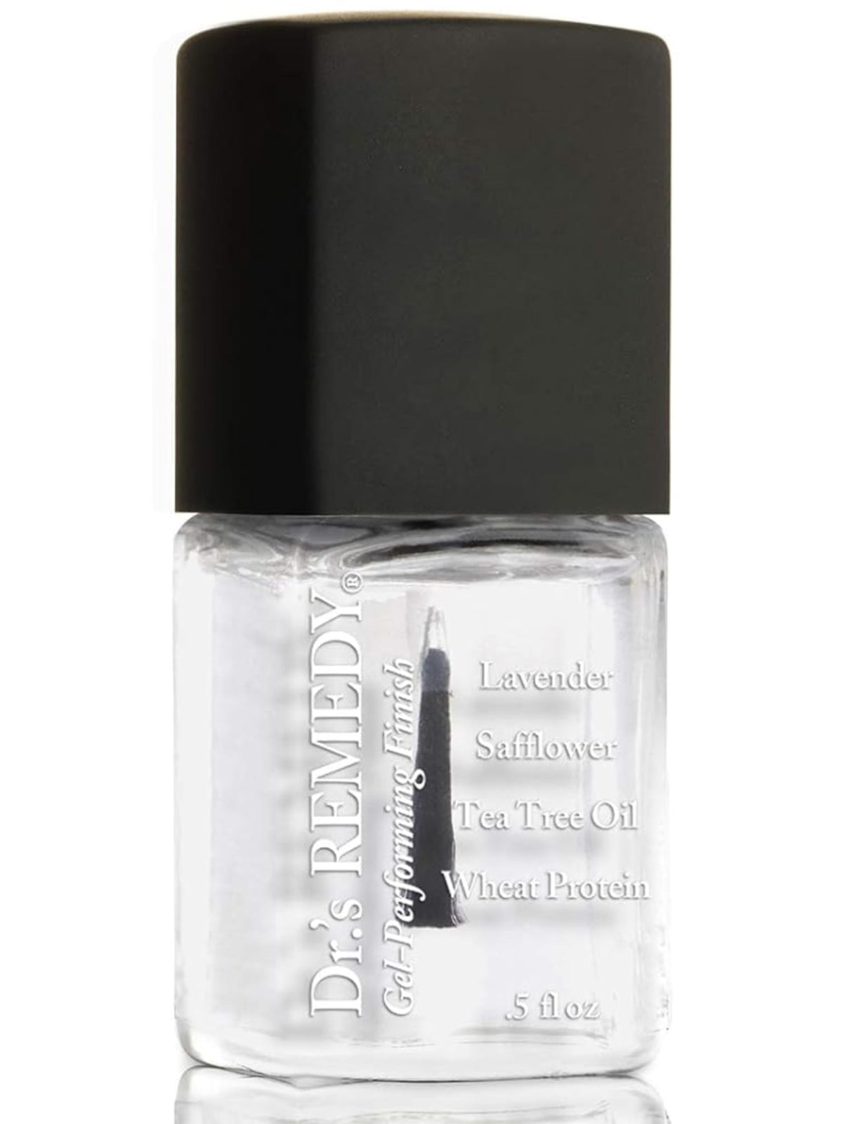 Dr.'s Remedy tratamiento de uñas, frasco calmante claro para brillo suave.