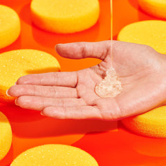 Drunk Elephant jelly cleanser lather foaming demonstrates a gentle daily cleanse.