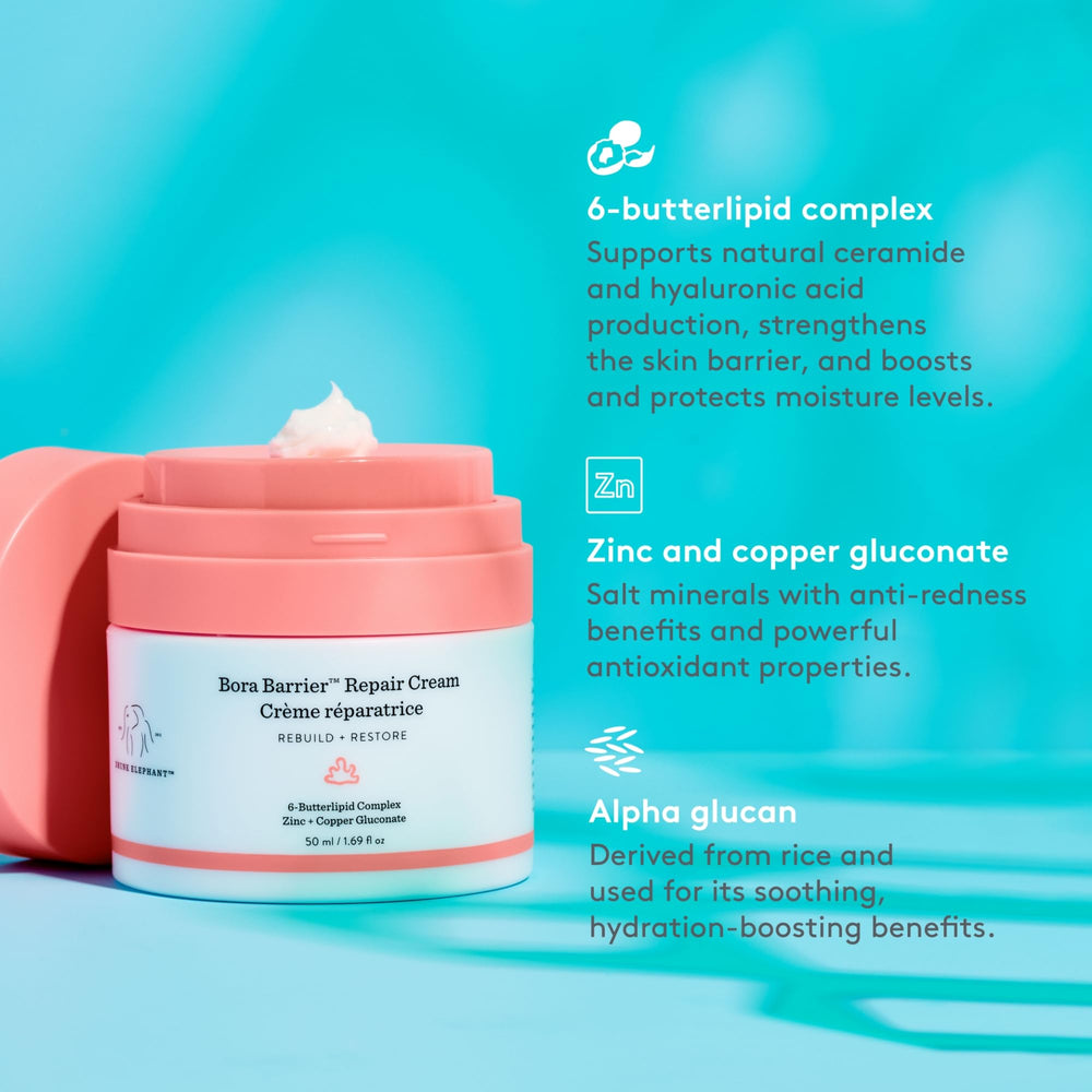 Cream swirl on fingertips demonstrates quick absorption and smooth finish