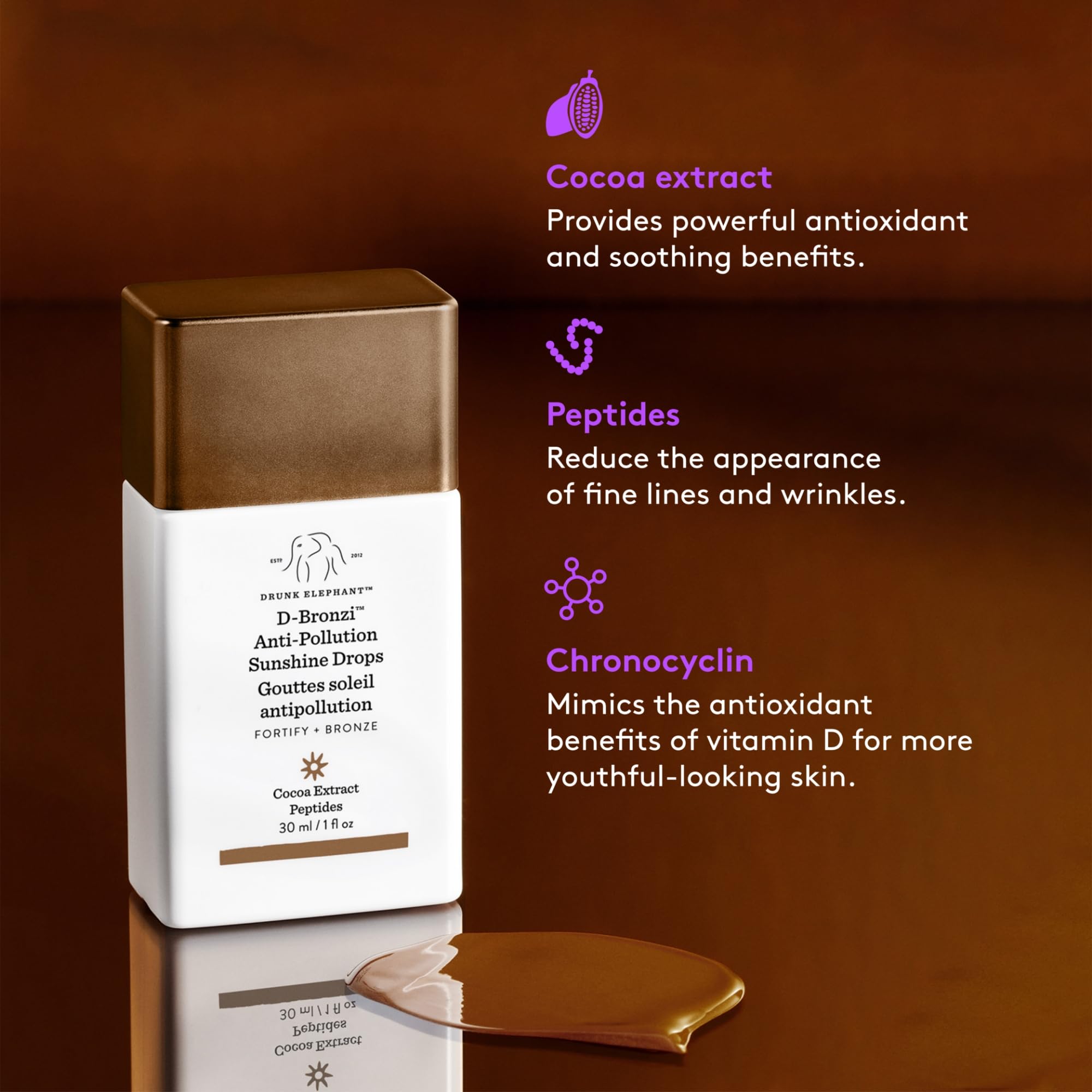D-Bronzi Sunshine Drops arm swatch shows warm bronze payoff