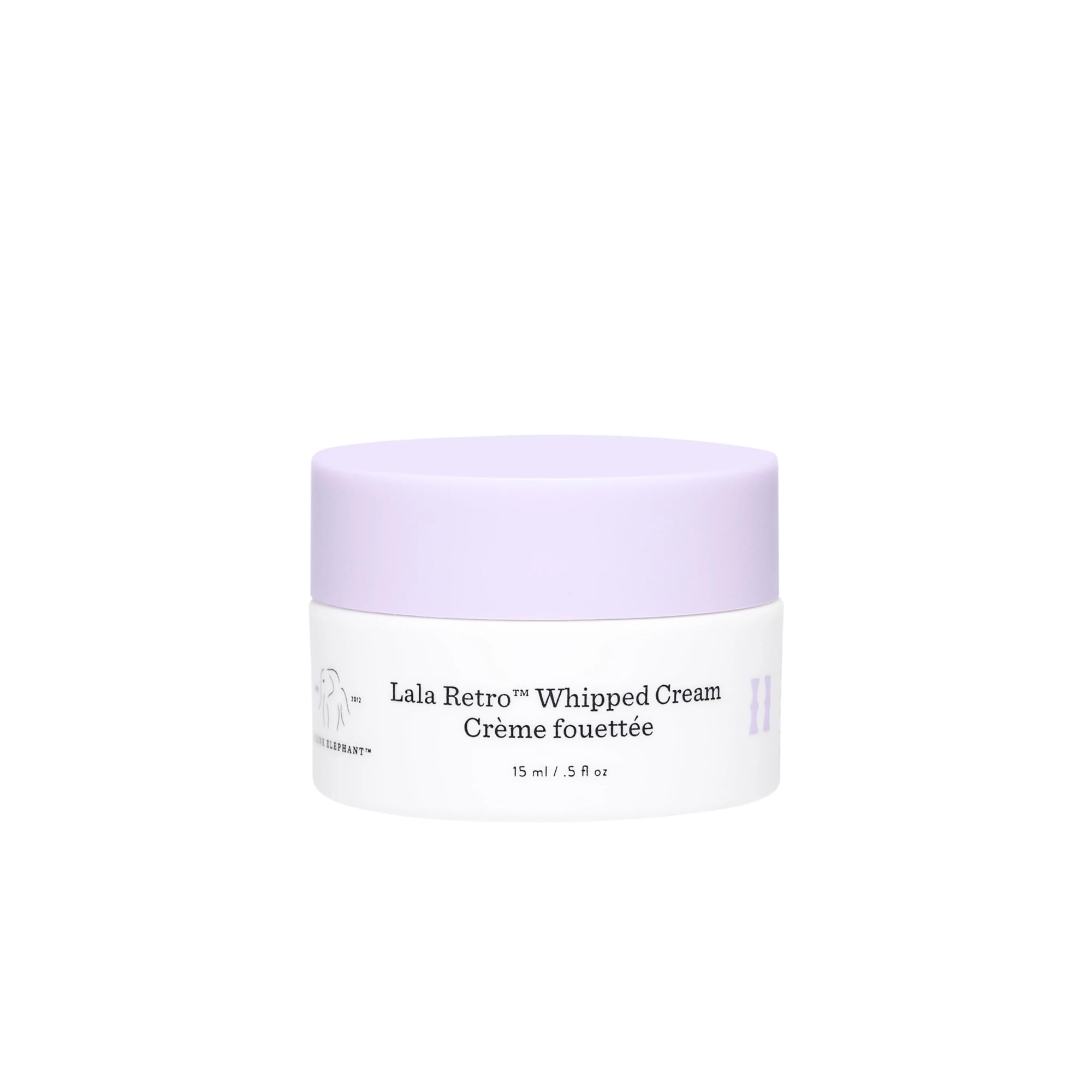 Lala Retro Whipped Cream de Drunk Elephant, textura esponjosa que hidrata suavemente el rostro