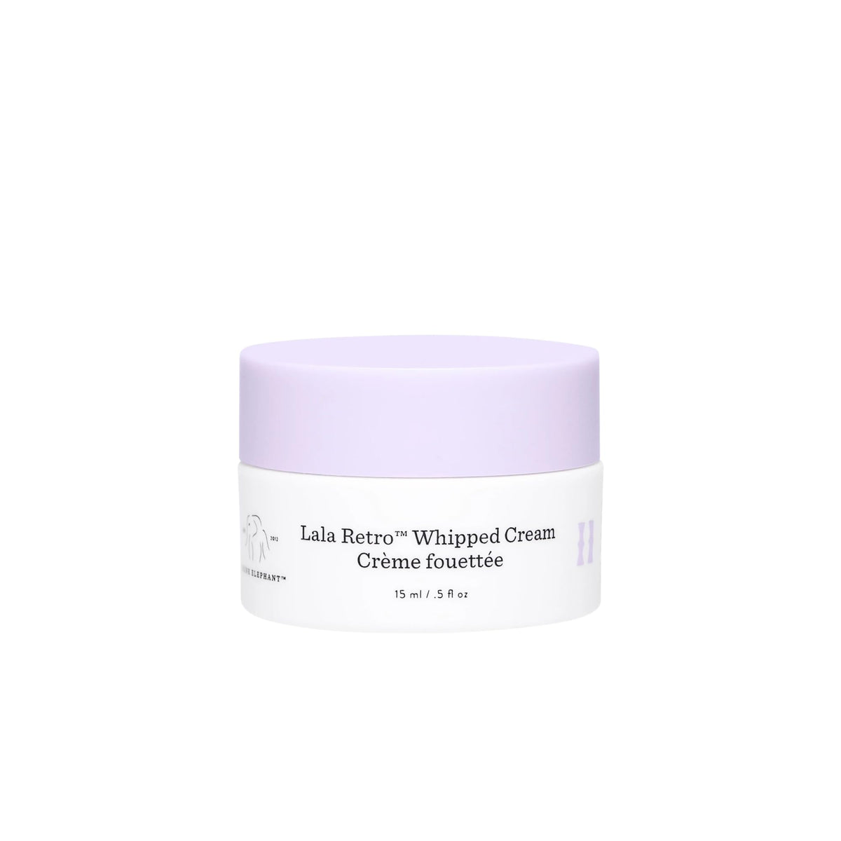Lala Retro Whipped Cream de Drunk Elephant, textura esponjosa que hidrata suavemente el rostro