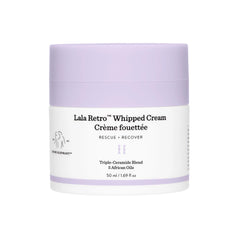 Drunk Elephant Lala Retro Whipped Cream jar showing rich moisturizing texture.