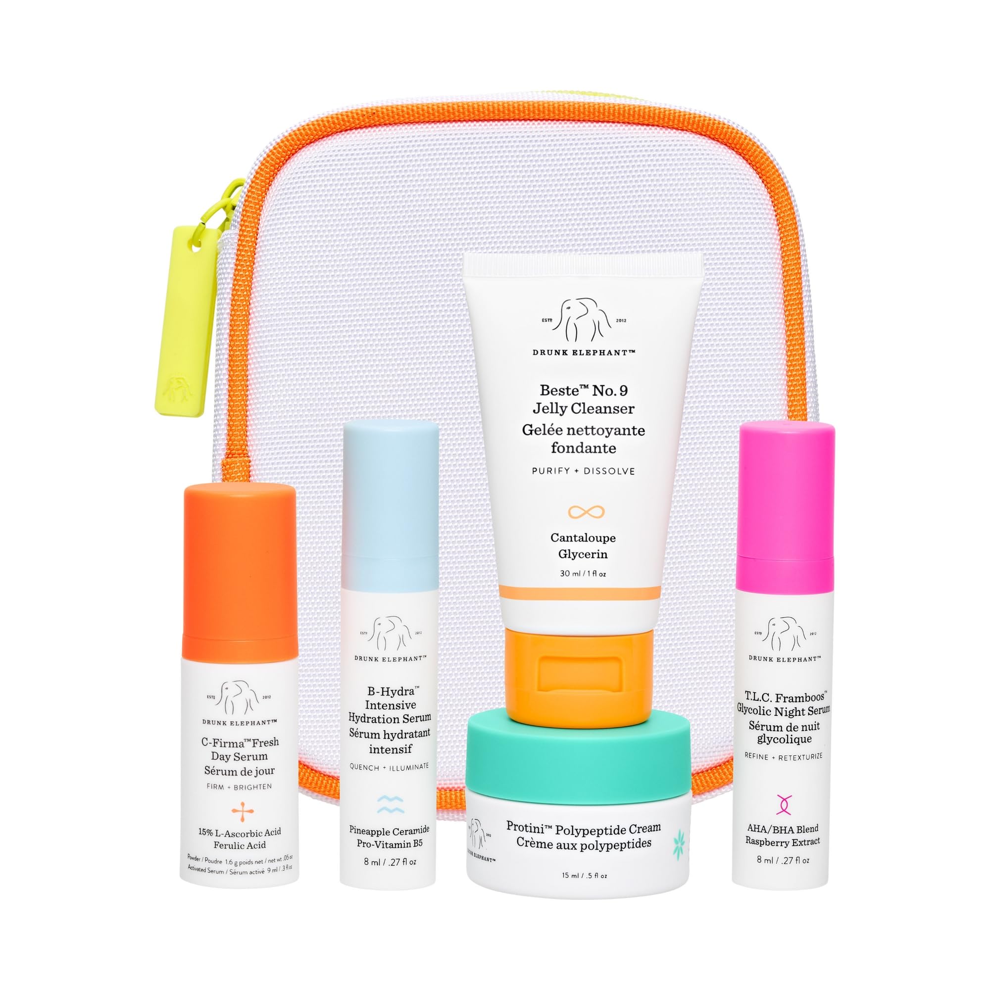 Drunk Elephant C-Firma pump bottle for a brightening routine on the go