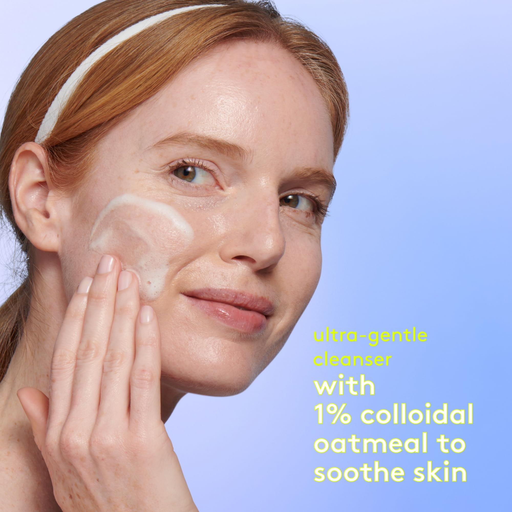 Drunk Elephant Mello Marula Cream Cleanser lid open over hands suggests easy application.