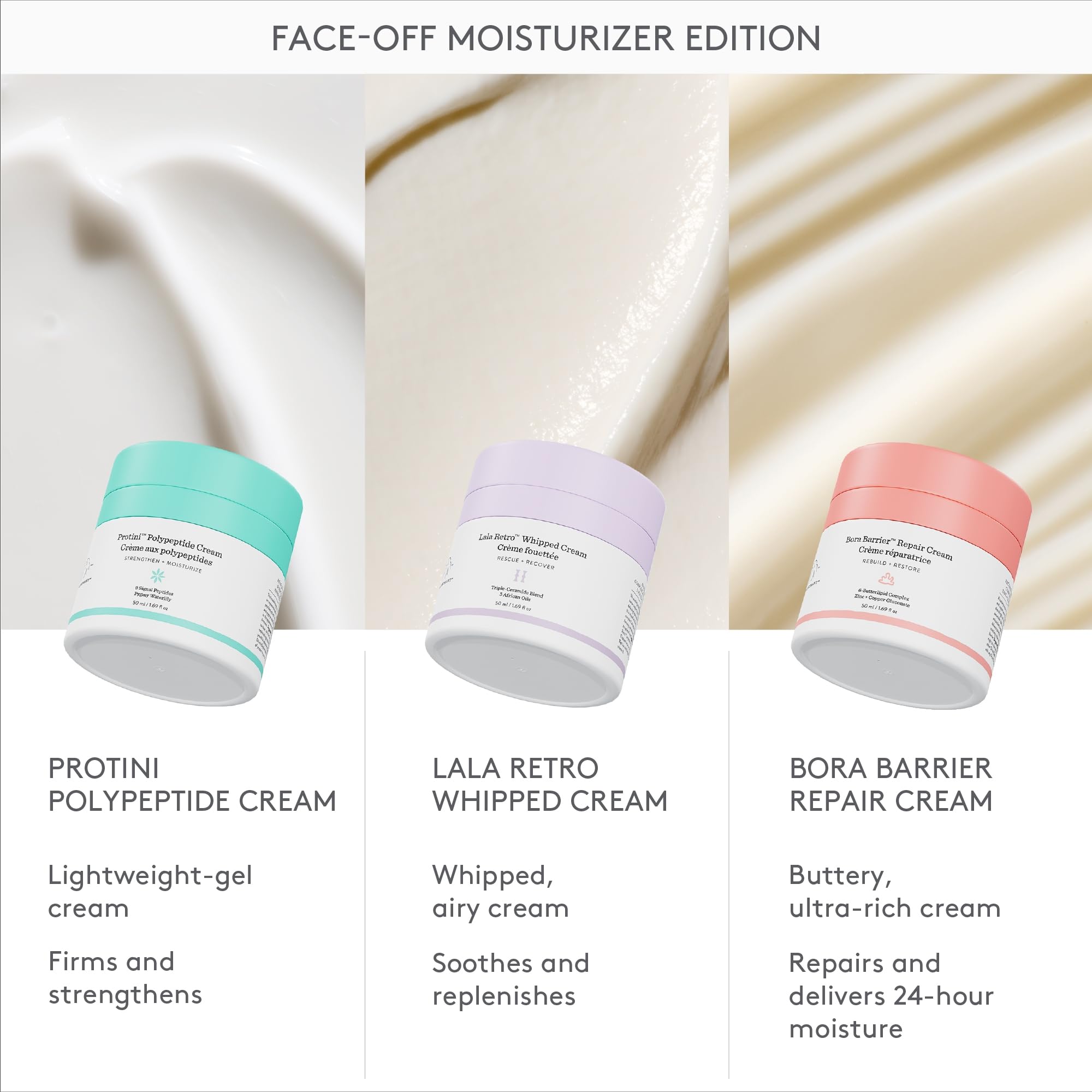 Morning skincare routine featuring Drunk Elephant Protini Polypeptide Cream.