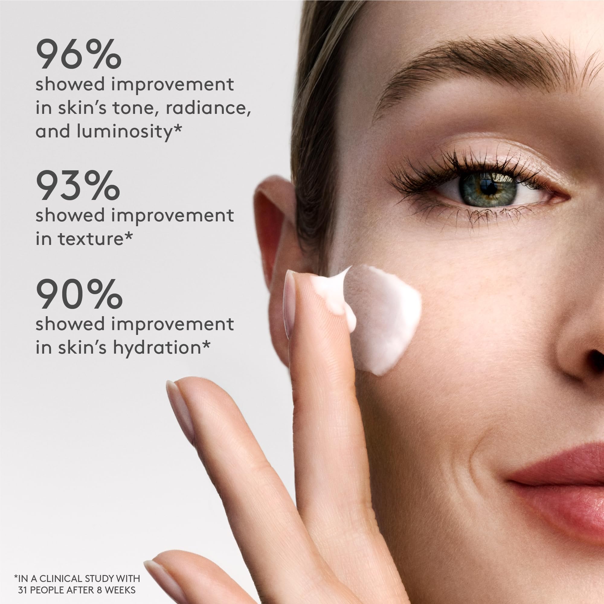 Drunk Elephant Protini Polypeptide Cream being applied to skin.