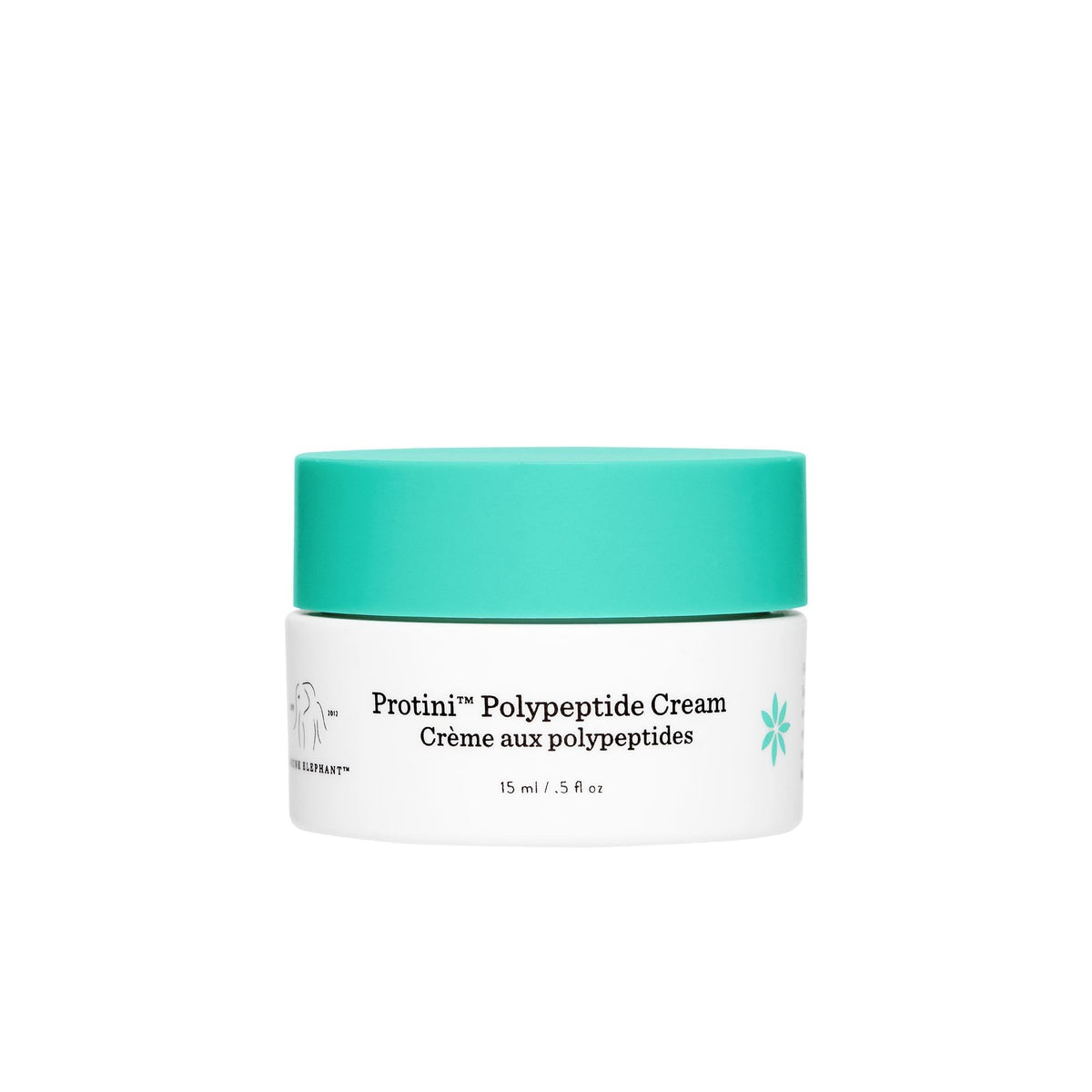 Drunk Elephant Protini Polypeptide Cream jar showing hydrating gel texture.