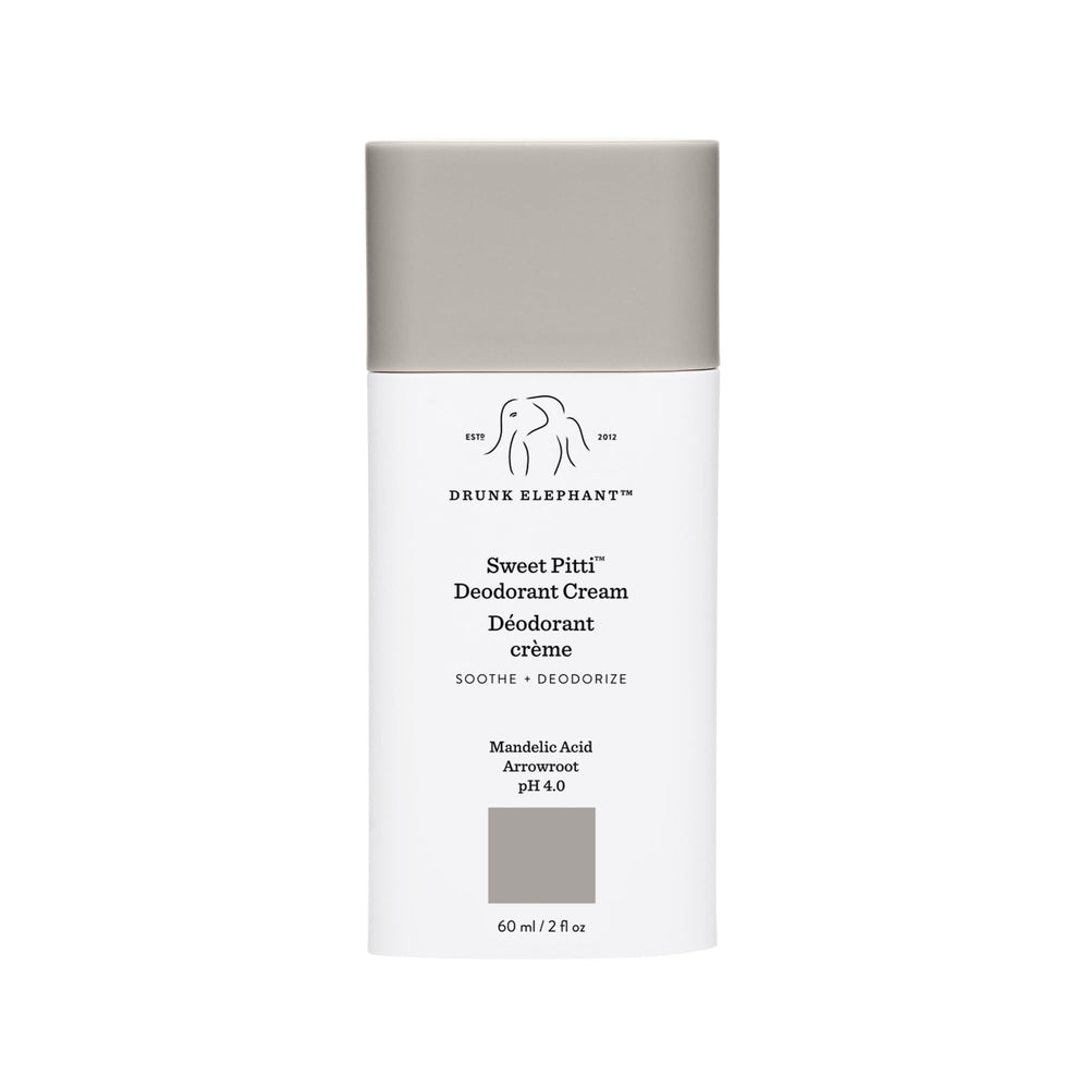 Drunk Elephant Sweet Pitti crema, botella 60 ml, controla el olor con suavidad.