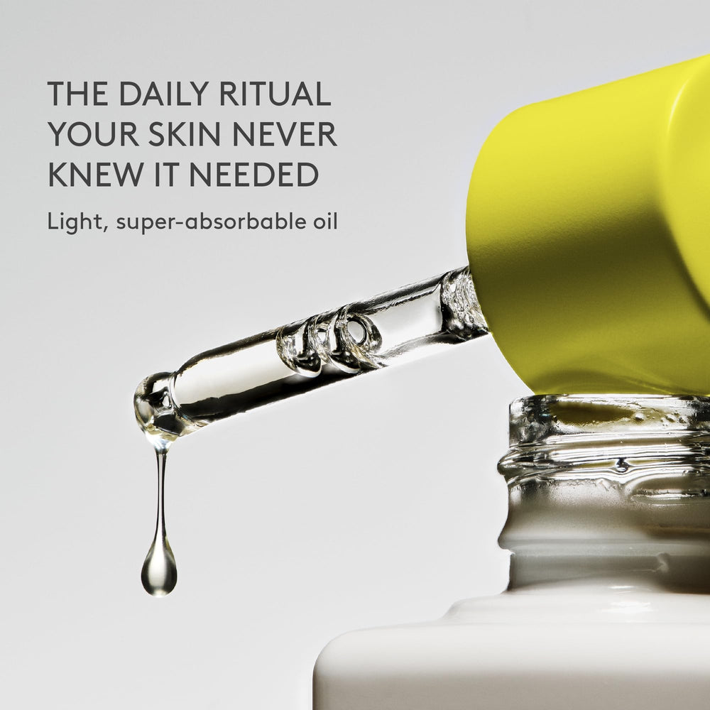 Drunk Elephant Virgin Marula Oil dropper application highlights spa-like nourishment.
