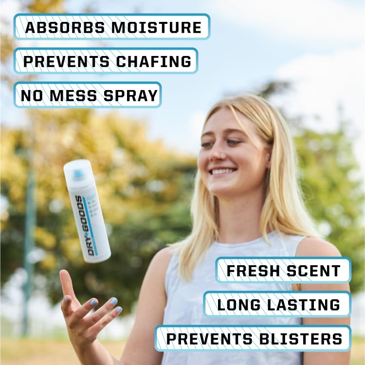 Dry Goods Original Athletic Spray Powder seguro para todos los tipos de piel.