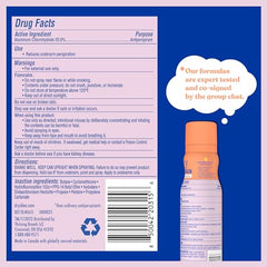 Dry Idea desodorante spray sin fragancia visto desde el dorso de la mano, protección