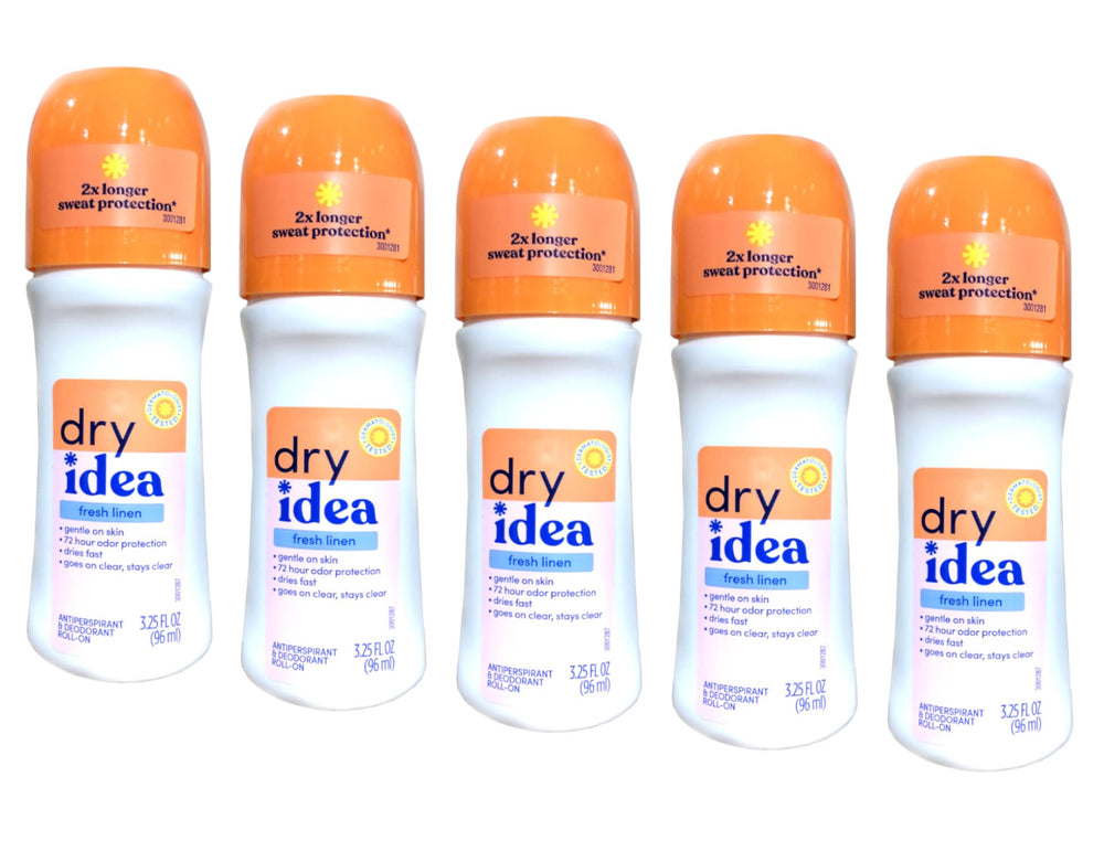 Dry Idea Fresh Linen Roll-On front view for everyday all-day confidence.