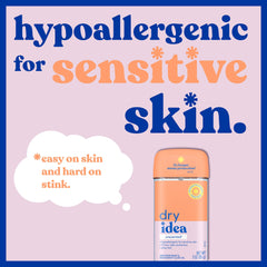 Dry Idea gel deodorant clear formula on skin provides discreet daily protection