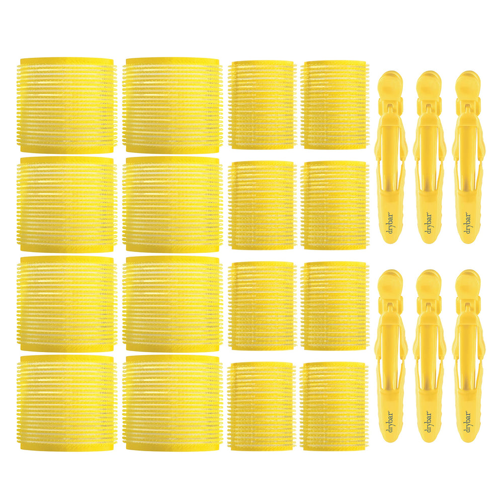 Drybar Big Hair Besties large rollers providing crown lift with gentle self-grip.