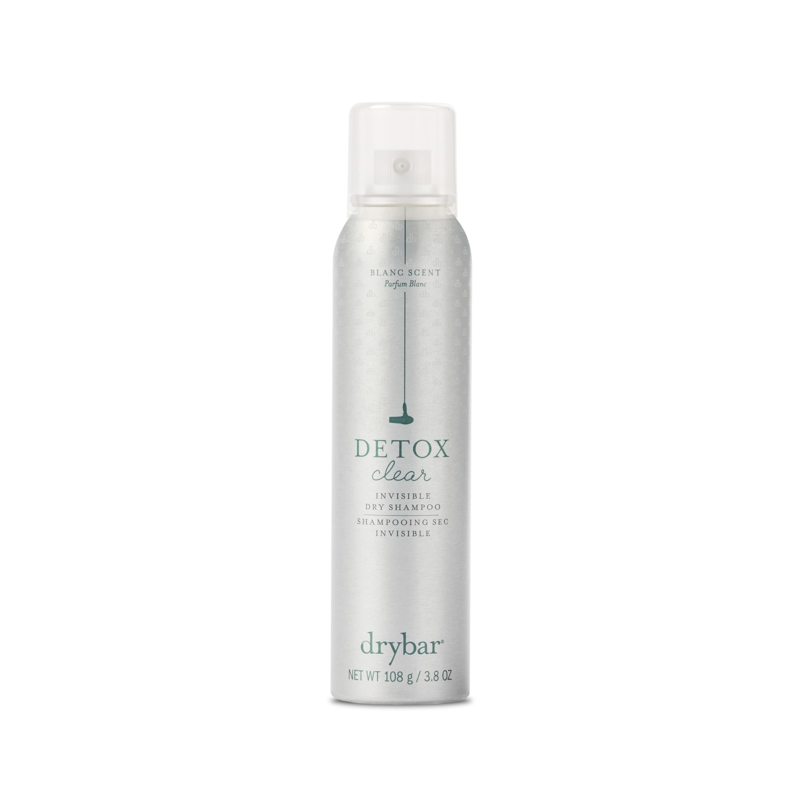 Drybar Detox Dry Shampoo bottle pour shows invisible formula for refreshed roots
