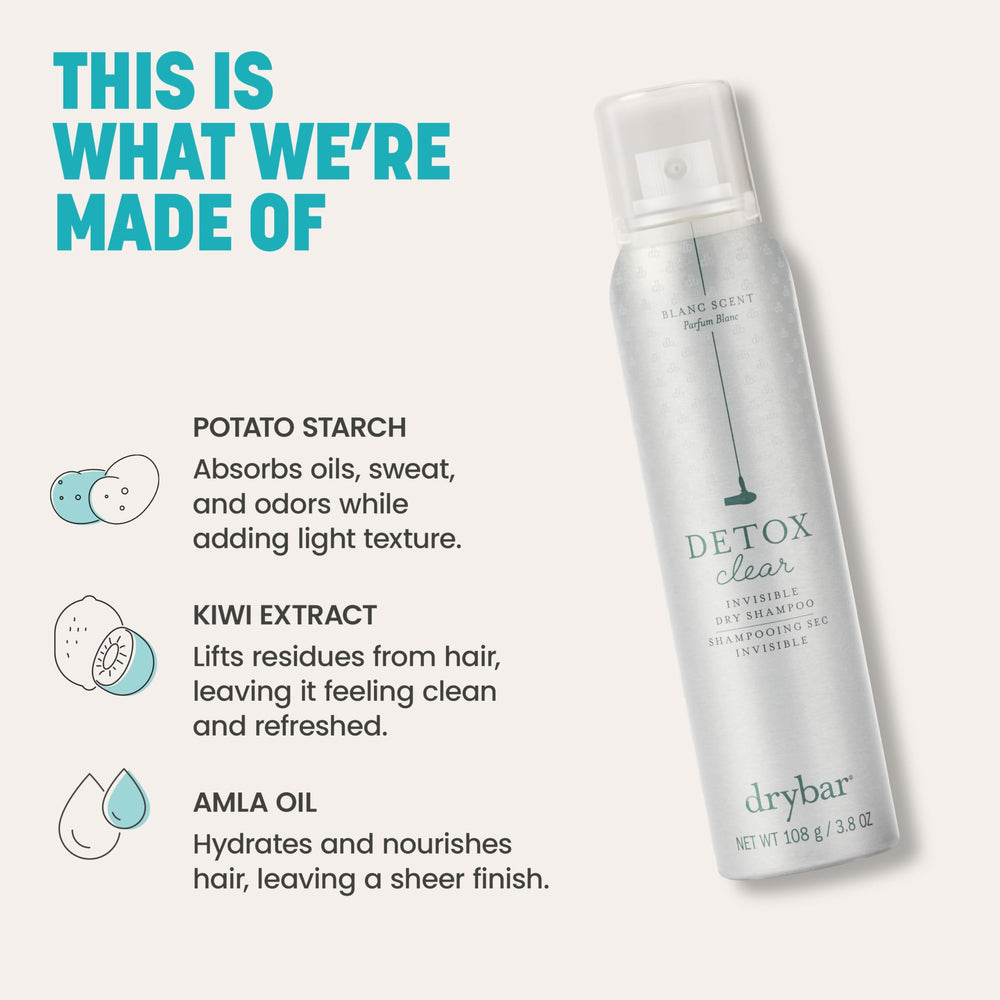Drybar Detox Dry Shampoo uses kiwi extract to lift residues