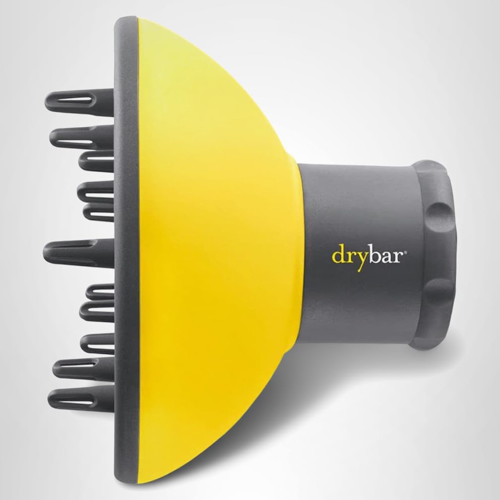 Drybar diffuser technique dip hair for even drying and control.