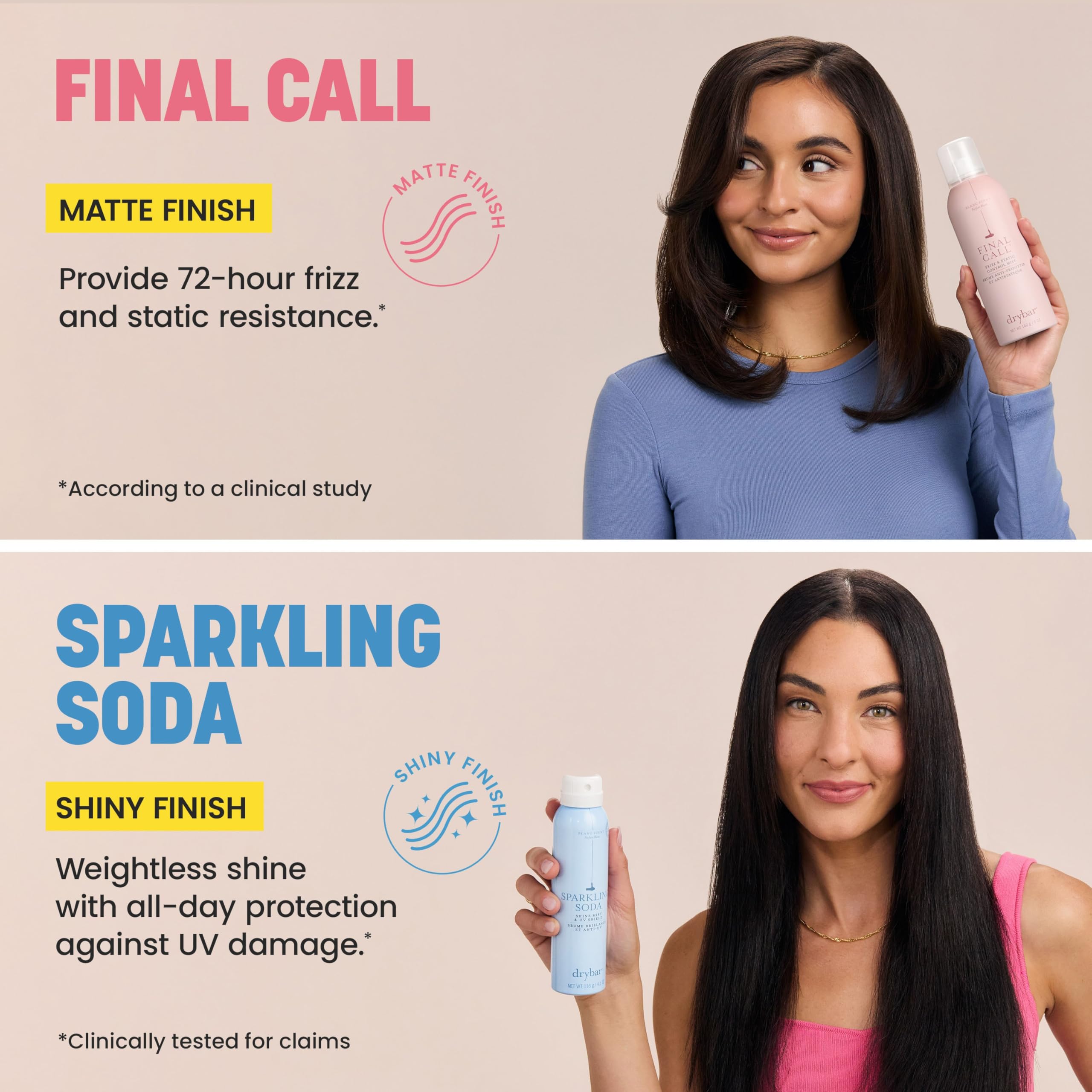 Drybar Final Call Mist controla el frizz en segundos y suaviza.