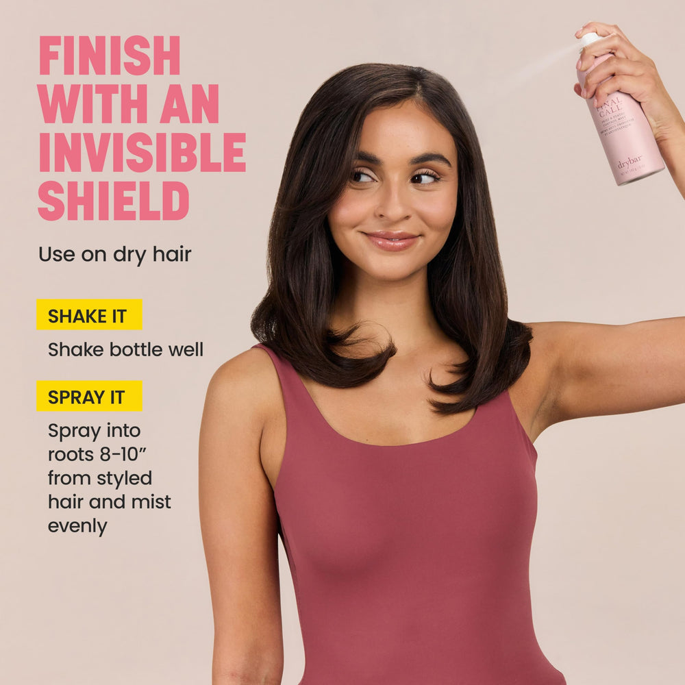 Drybar Final Call Mist tamaño de viaje perfecto para retoques sobre la marcha.