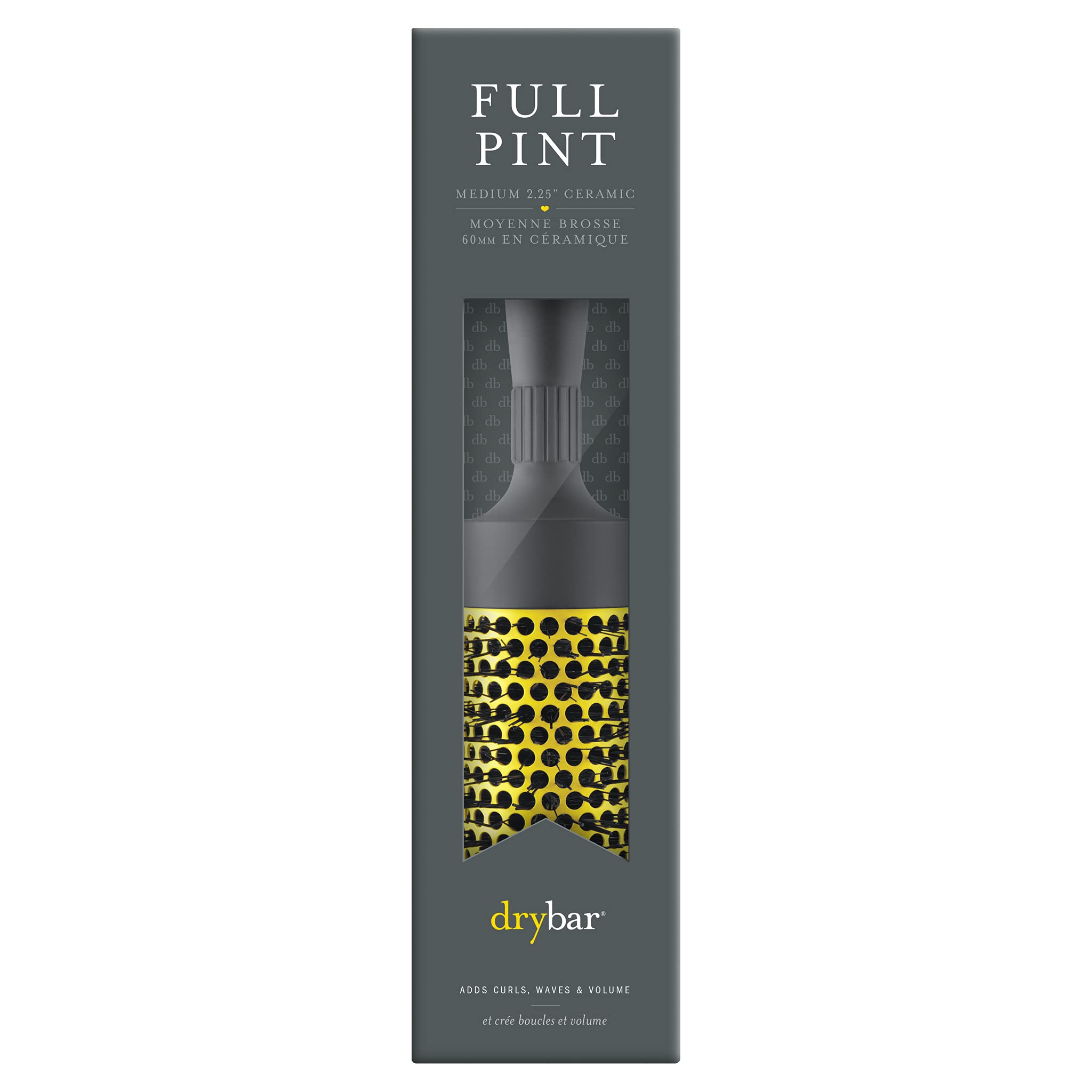 Drybar Full Pint close-up showing vented ceramic barrel delivering quick, even heat