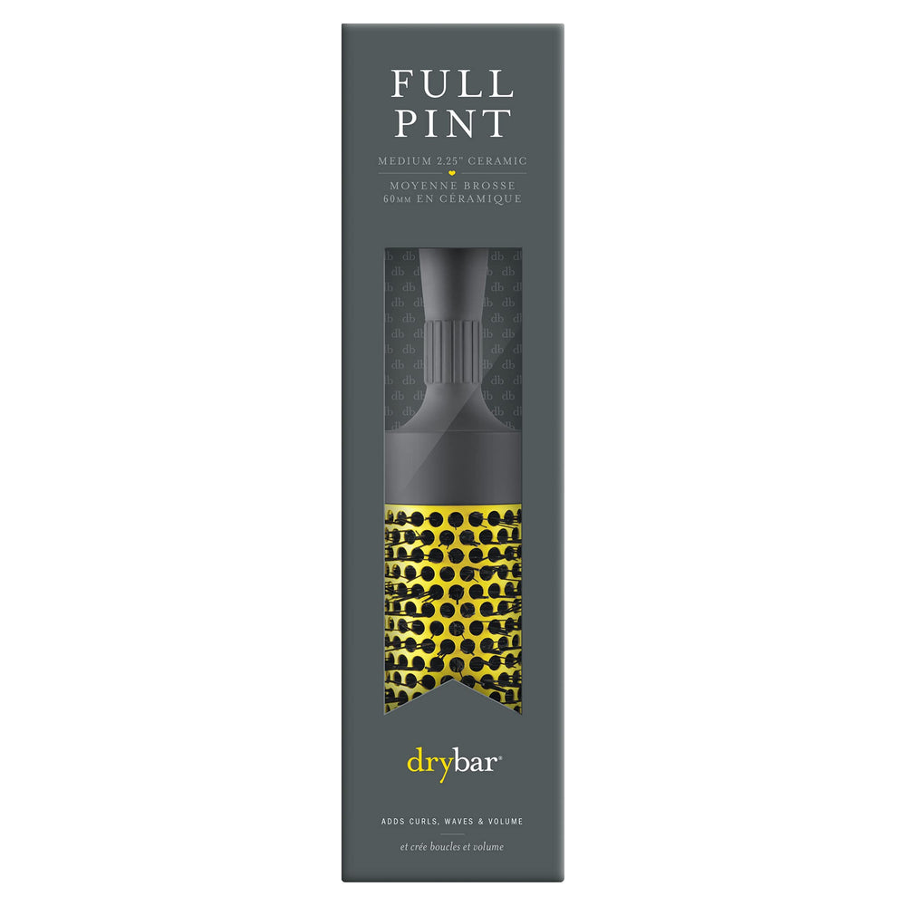 Drybar Full Pint close-up showing vented ceramic barrel delivering quick, even heat