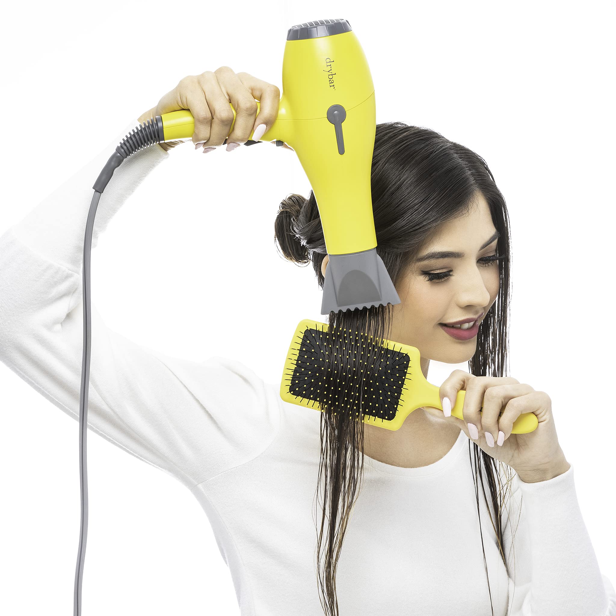 Drybar Lemon Bar Paddle Brush ideal for extensions and long hair.