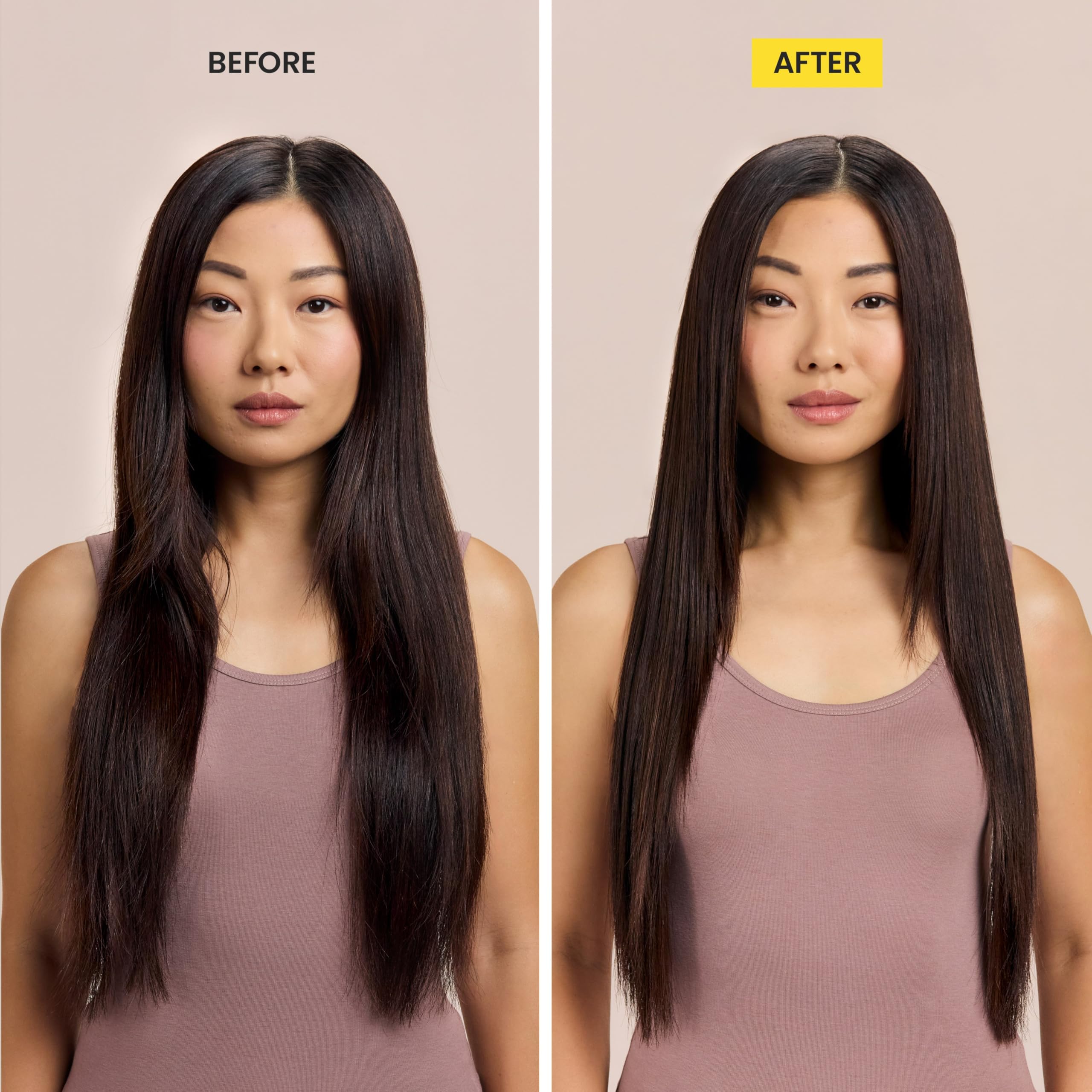 Drybar Liquid Glass heat-activated application delivers glossy, weightless finish during styling.