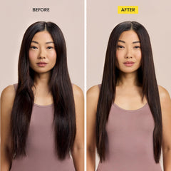 Drybar Liquid Glass heat-activated application delivers glossy, weightless finish during styling.