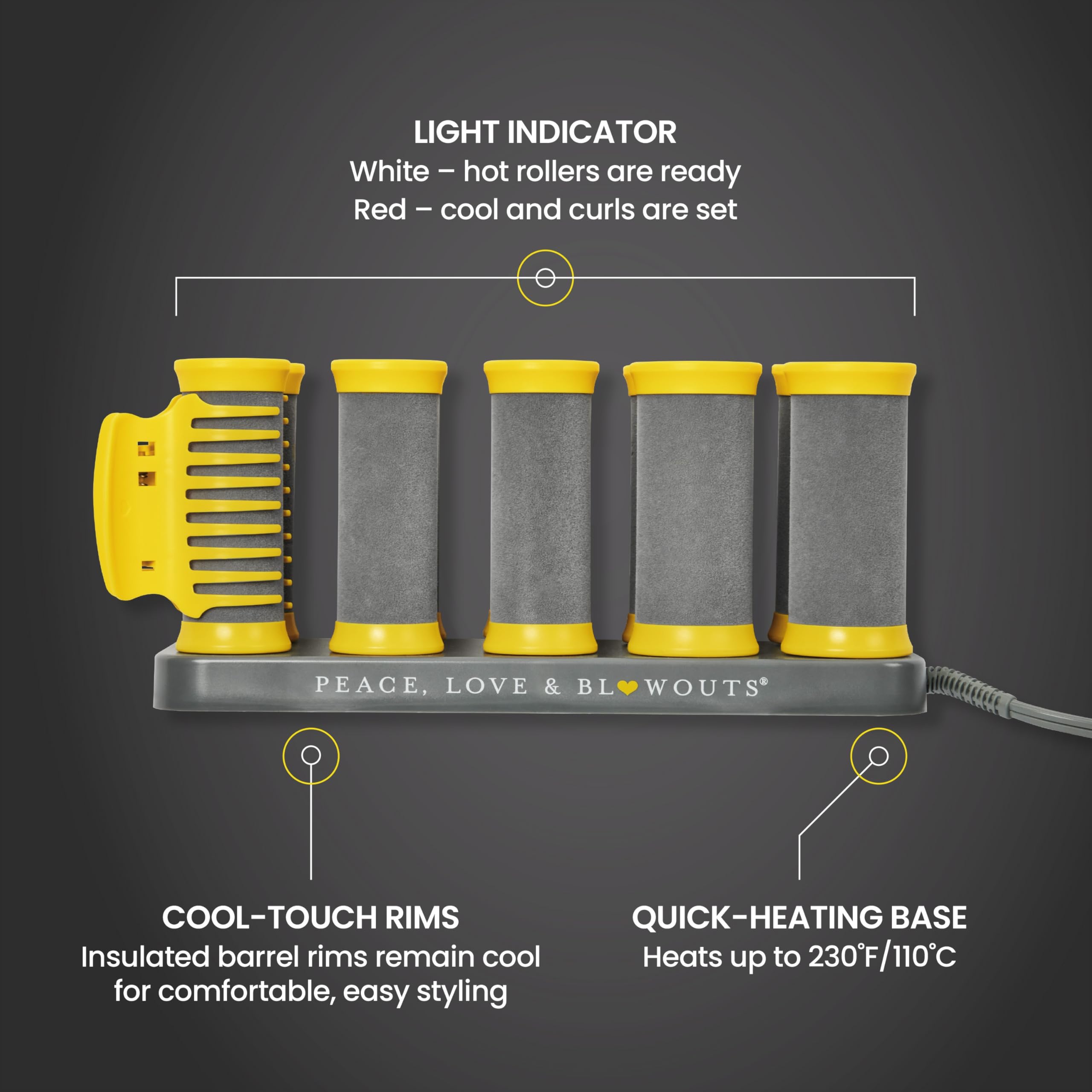Drybar Roller Club creaseless clips hold sections without indenting hair.