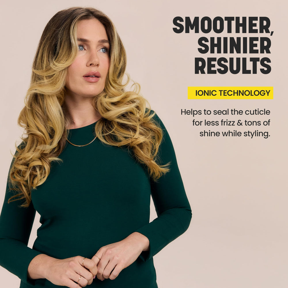 Drybar Roller Club frizz-control and shine enhancement in styling.