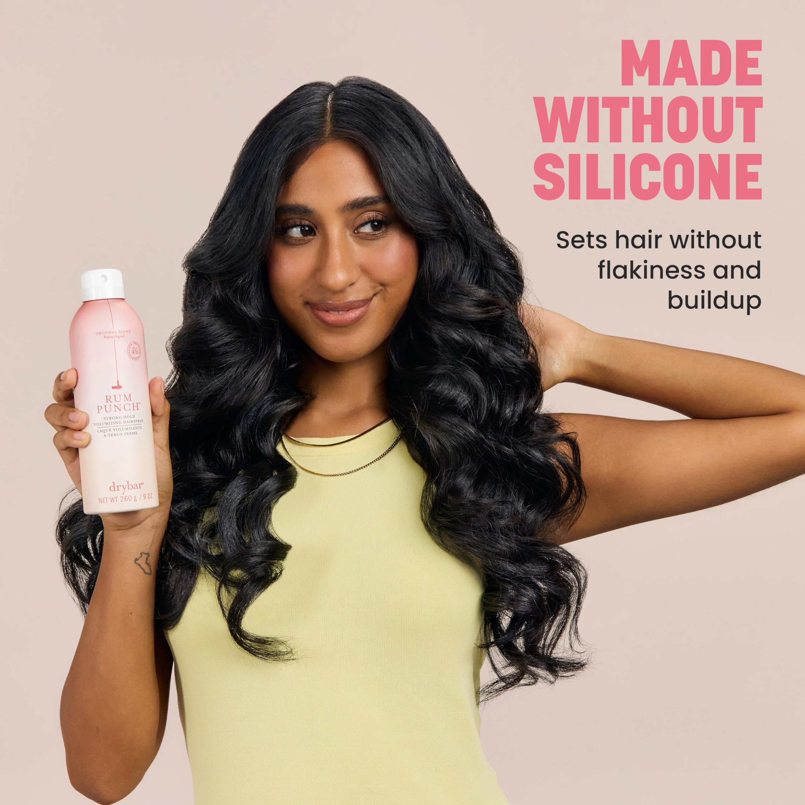 Drybar Rum Punch formula is flake-free and weightless.