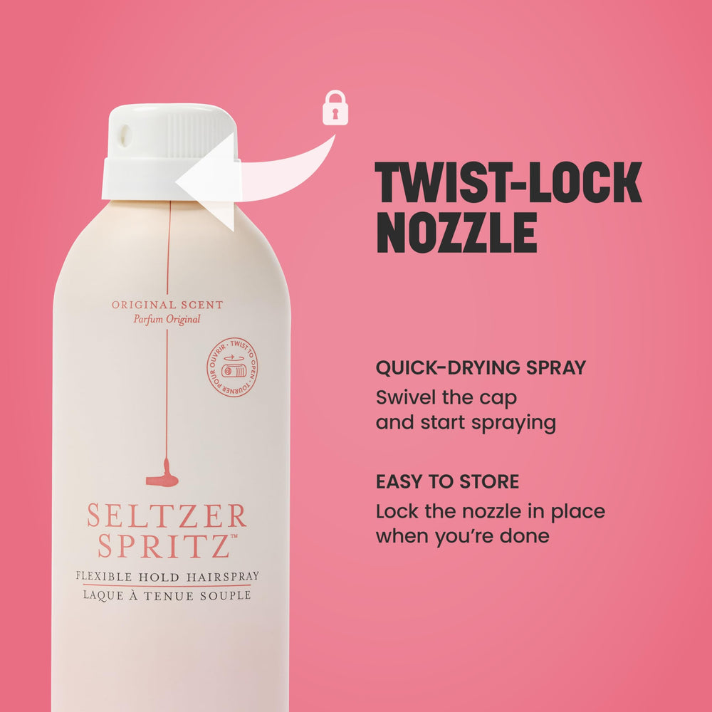Drybar Seltzer Spritz ideal para viajes con presentación de viaje.