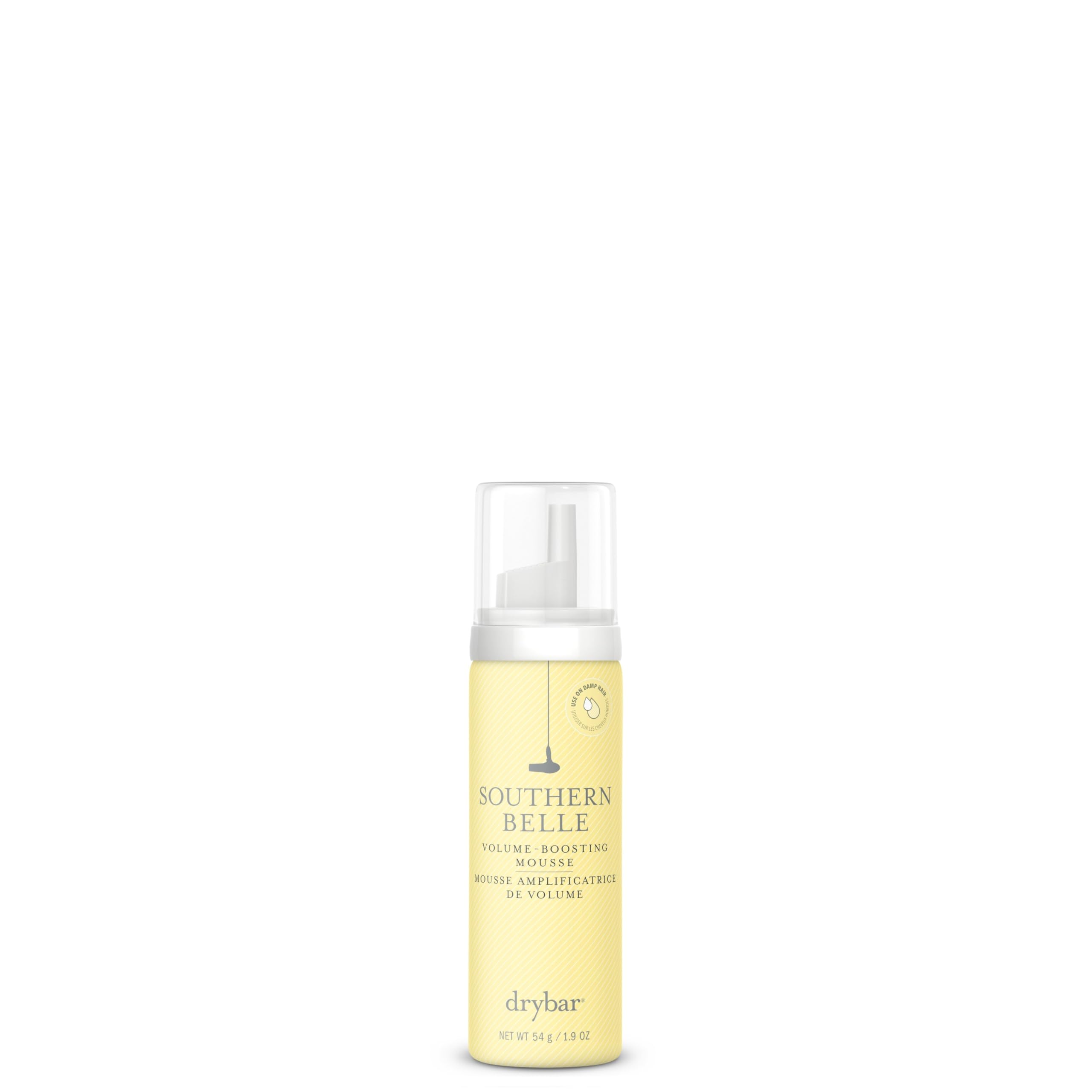 Drybar Southern Belle Mousse de Volumen en tamaño de viaje para cuerpo duradero.