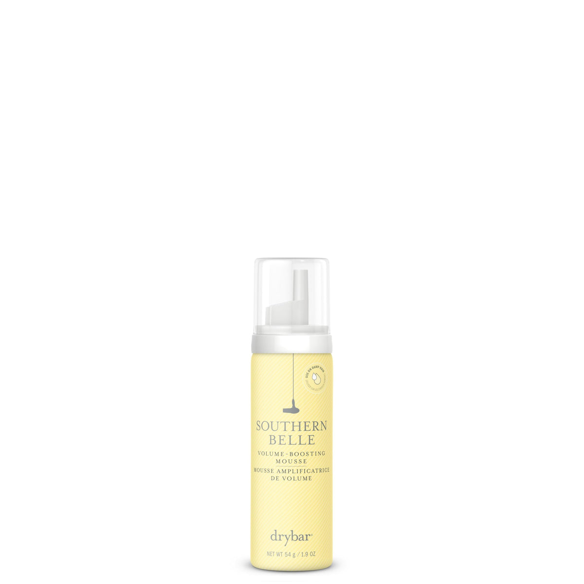 Drybar Southern Belle Mousse de Volumen en tamaño de viaje para cuerpo duradero.