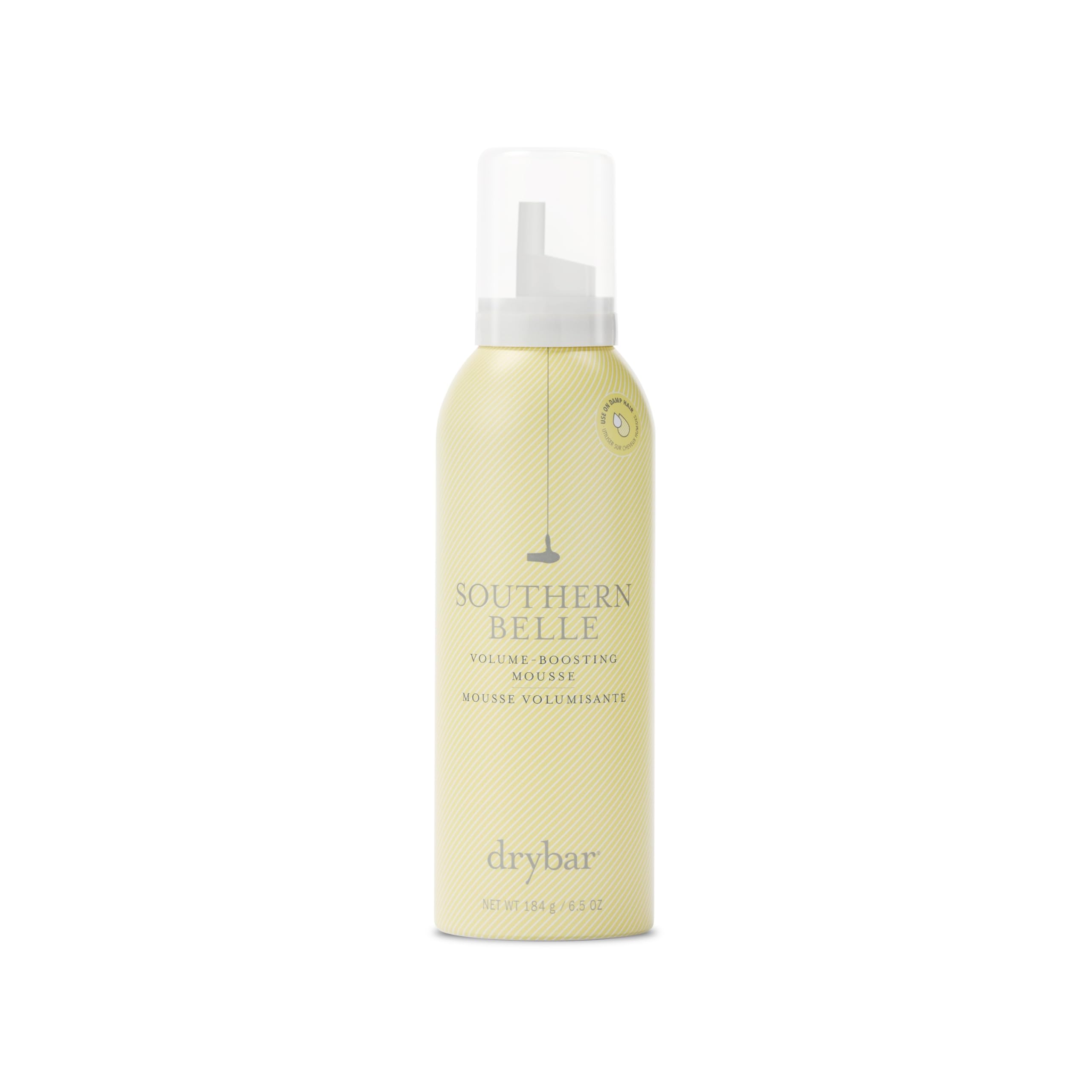 Drybar Southern Belle Volume Mousse bottle with easy pump for precise dispensing
