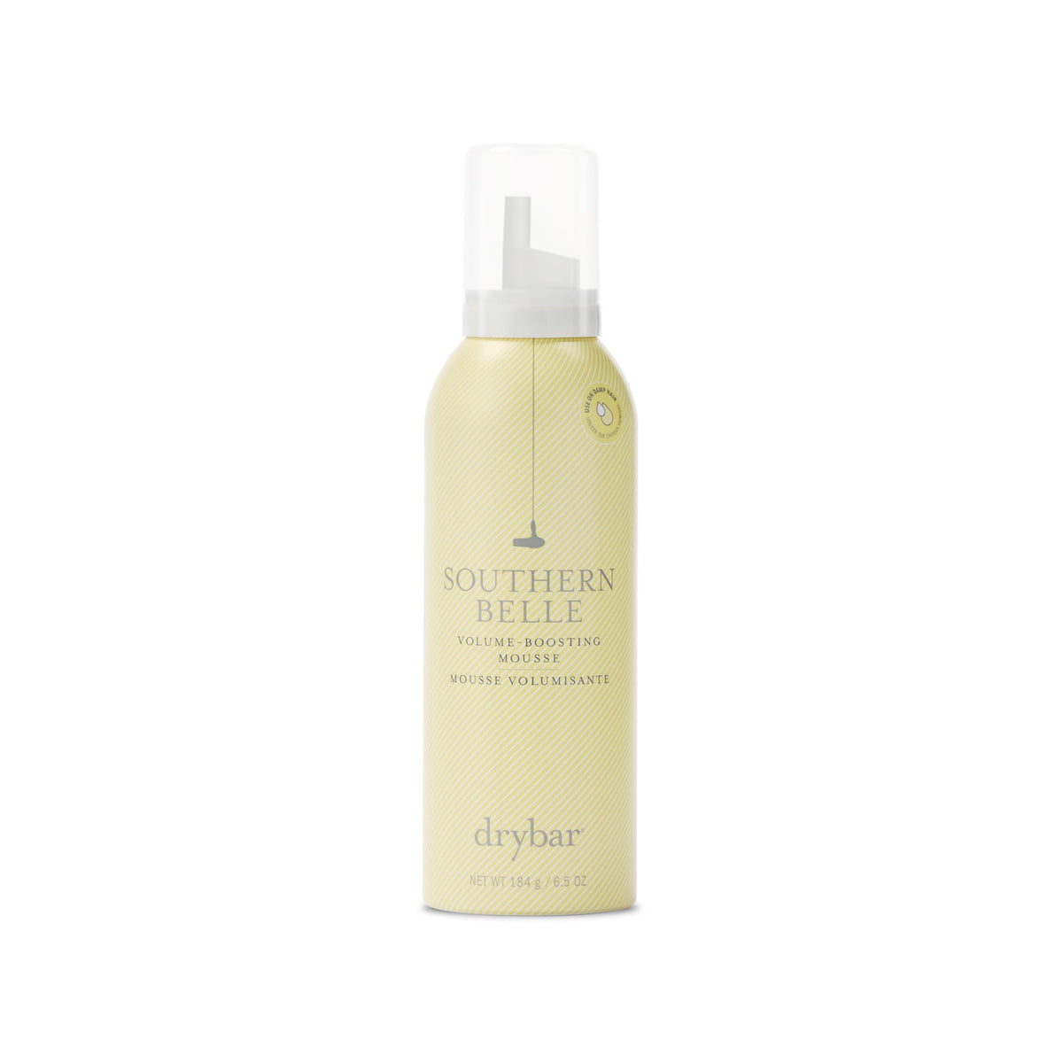Drybar Southern Belle Volume Mousse bottle with easy pump for precise dispensing