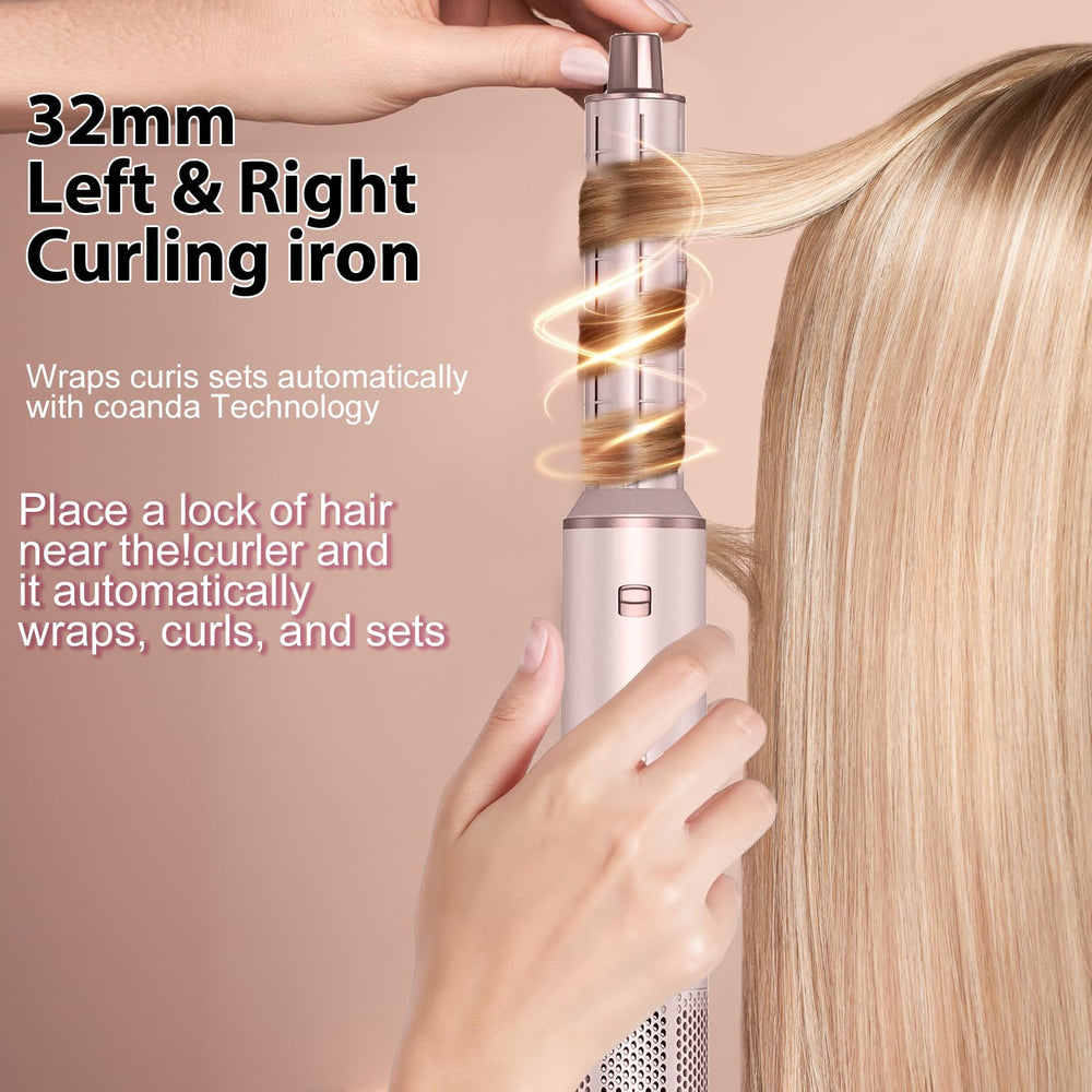 Dryhsip 5-in-1 hair styler pink side view with ergonomic grip
