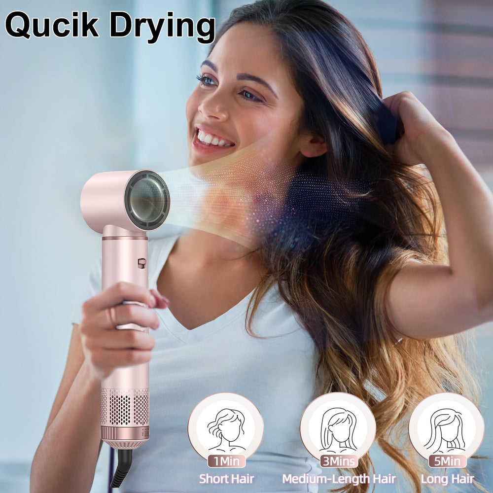 Dryhsip hot air brush pink in action for quick drying and styling