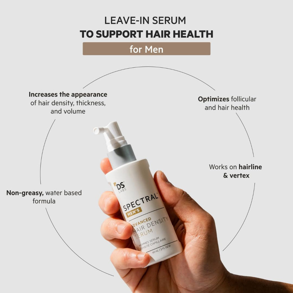 DS Laboratories Spectral Men’s bottle-dispense demonstrates precise dosing for controlled use