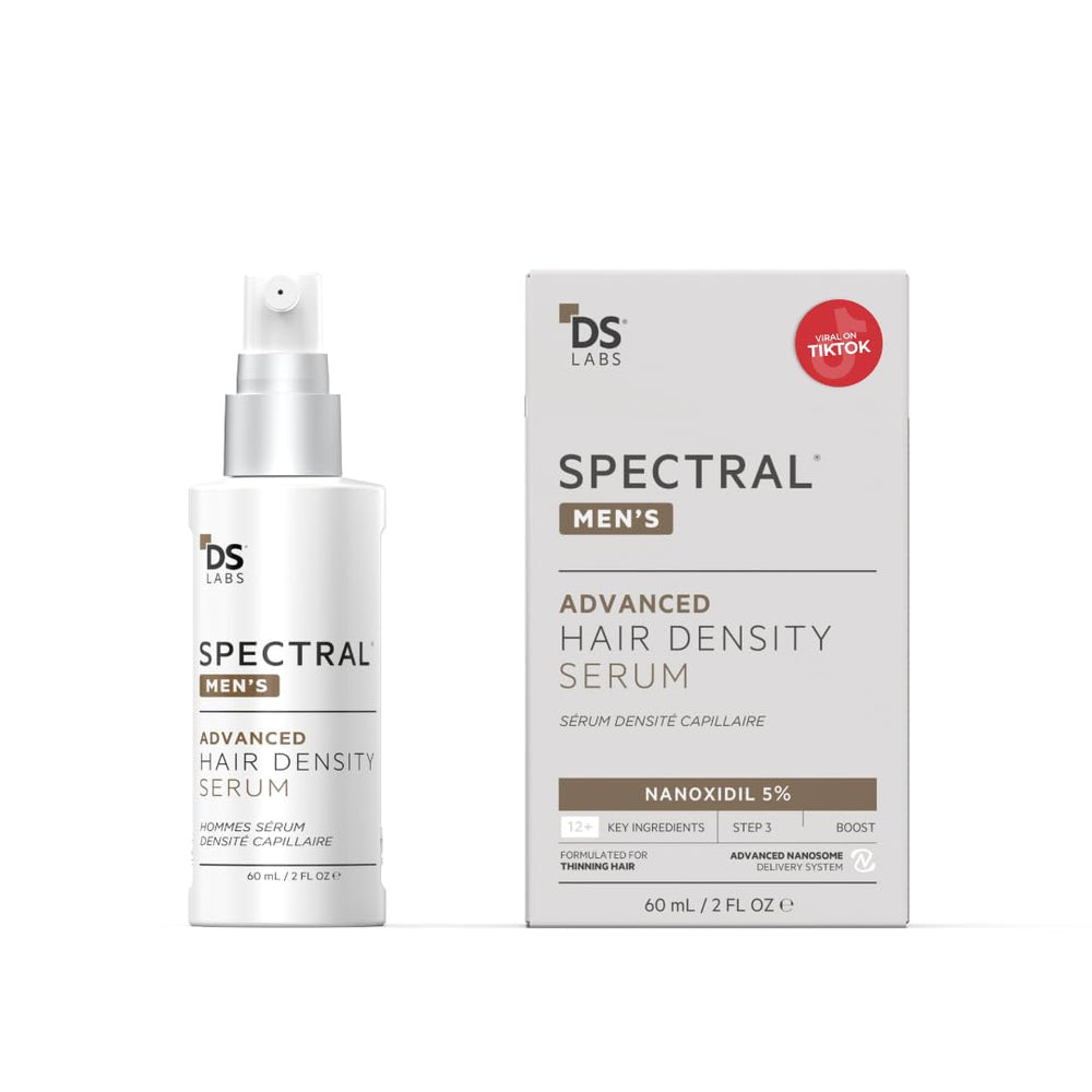 DS Laboratories Spectral Men’s Hair Density Serum bottle showing lightweight formula for daily fullness