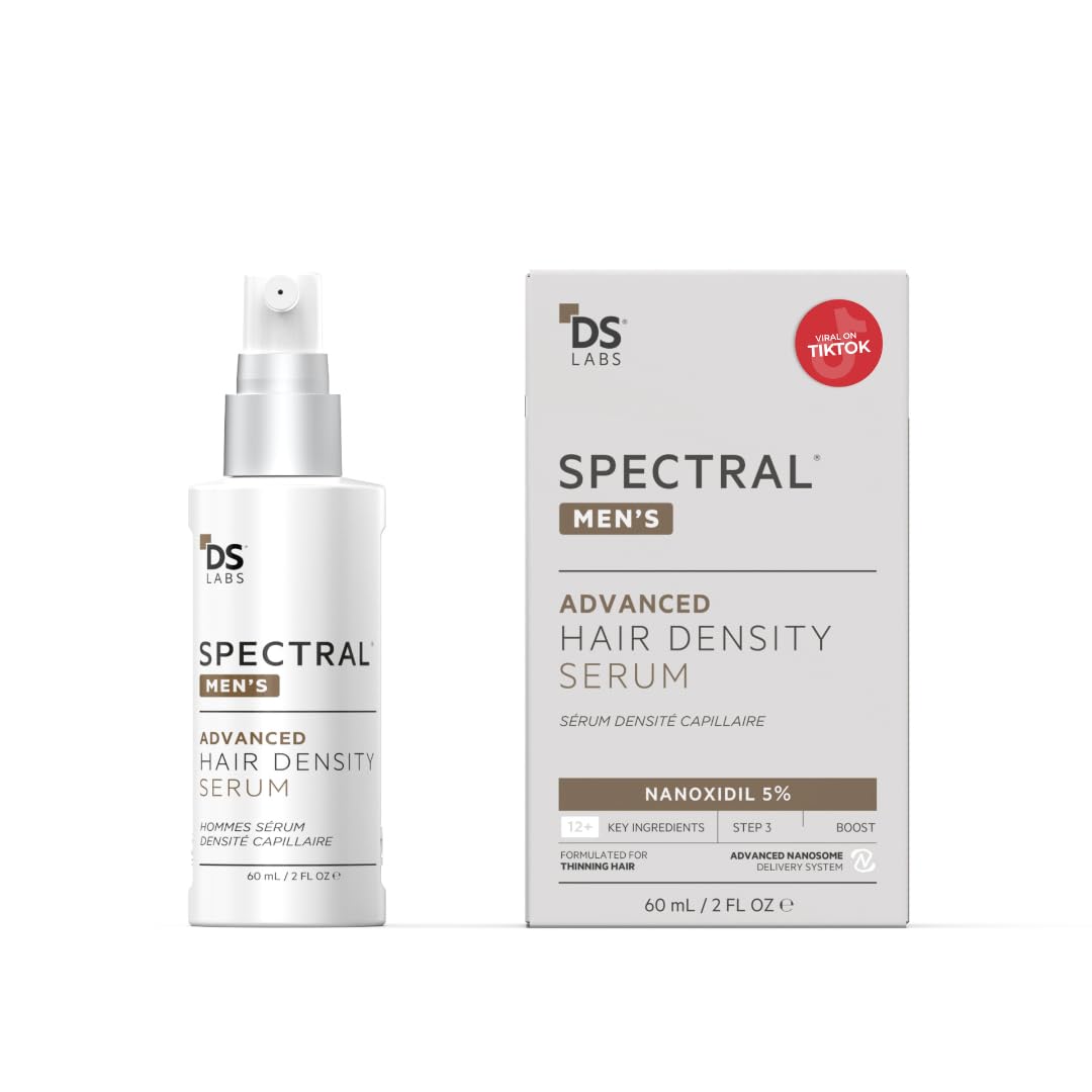 DS Laboratories Spectral Men’s Hair Density Serum bottle showing lightweight formula for daily fullness