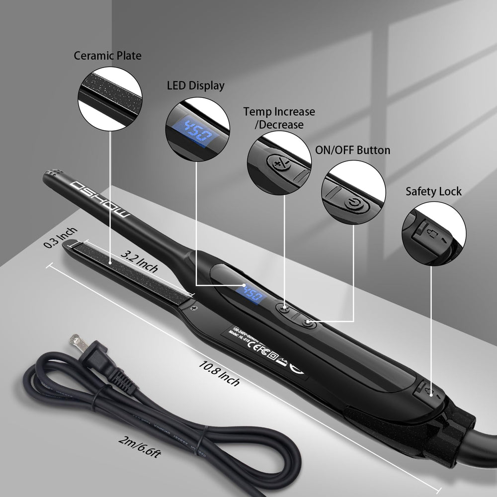 DSHOW Pencil Flat Iron anti mistouch mode keeps styling steady