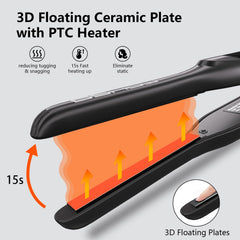 DSHOW Pencil Flat Iron digital temperature display for accurate settings