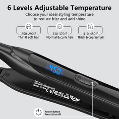 DSHOW Pencil Flat Iron uses PTC ceramic plates for fast, even heat