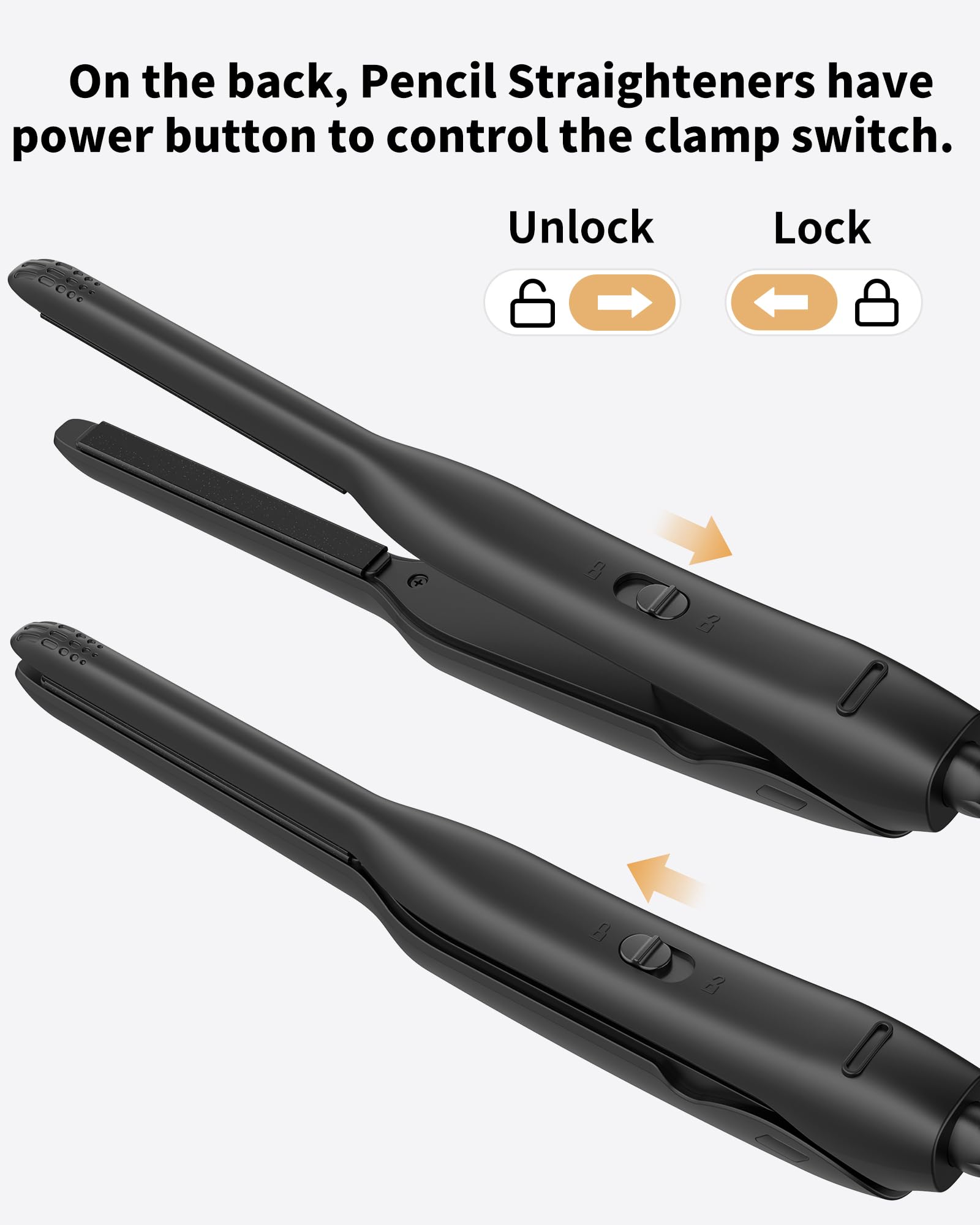 DSHOW travel pouch included with mini flat iron for portable styling on the go.