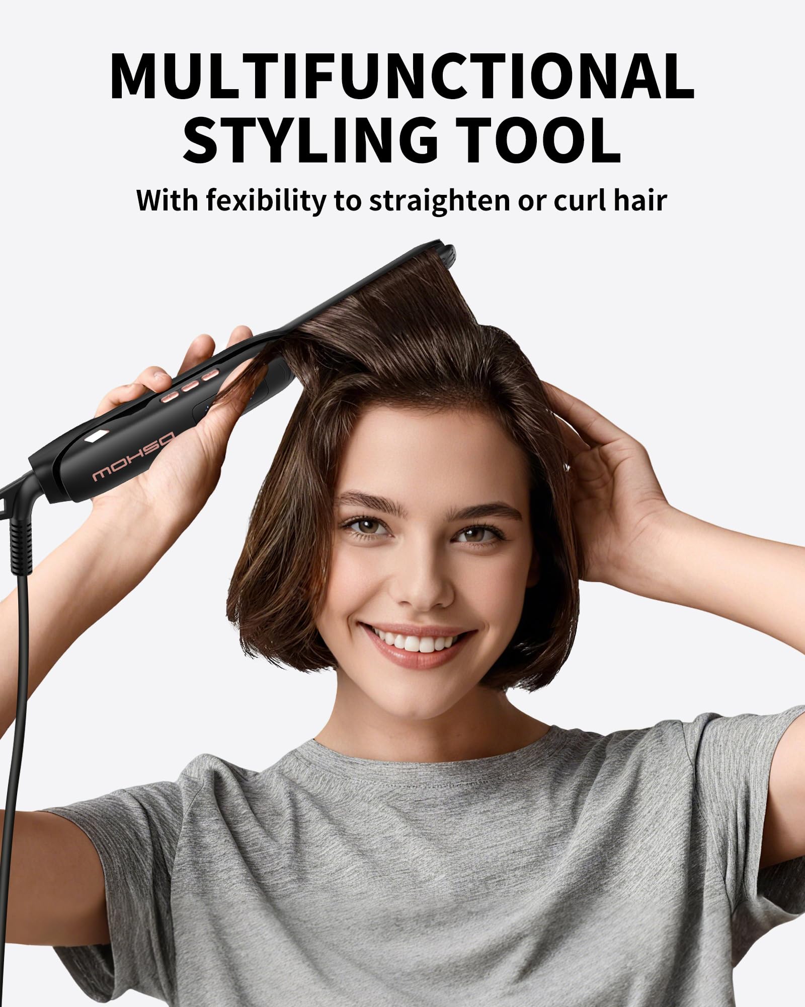DSHOW pencil flat iron with 3/10-inch plates for bangs and pixie cuts.