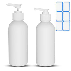 DTDNZKN 2 pack 10 oz pump bottles with labels for easy organization and quick dispensing