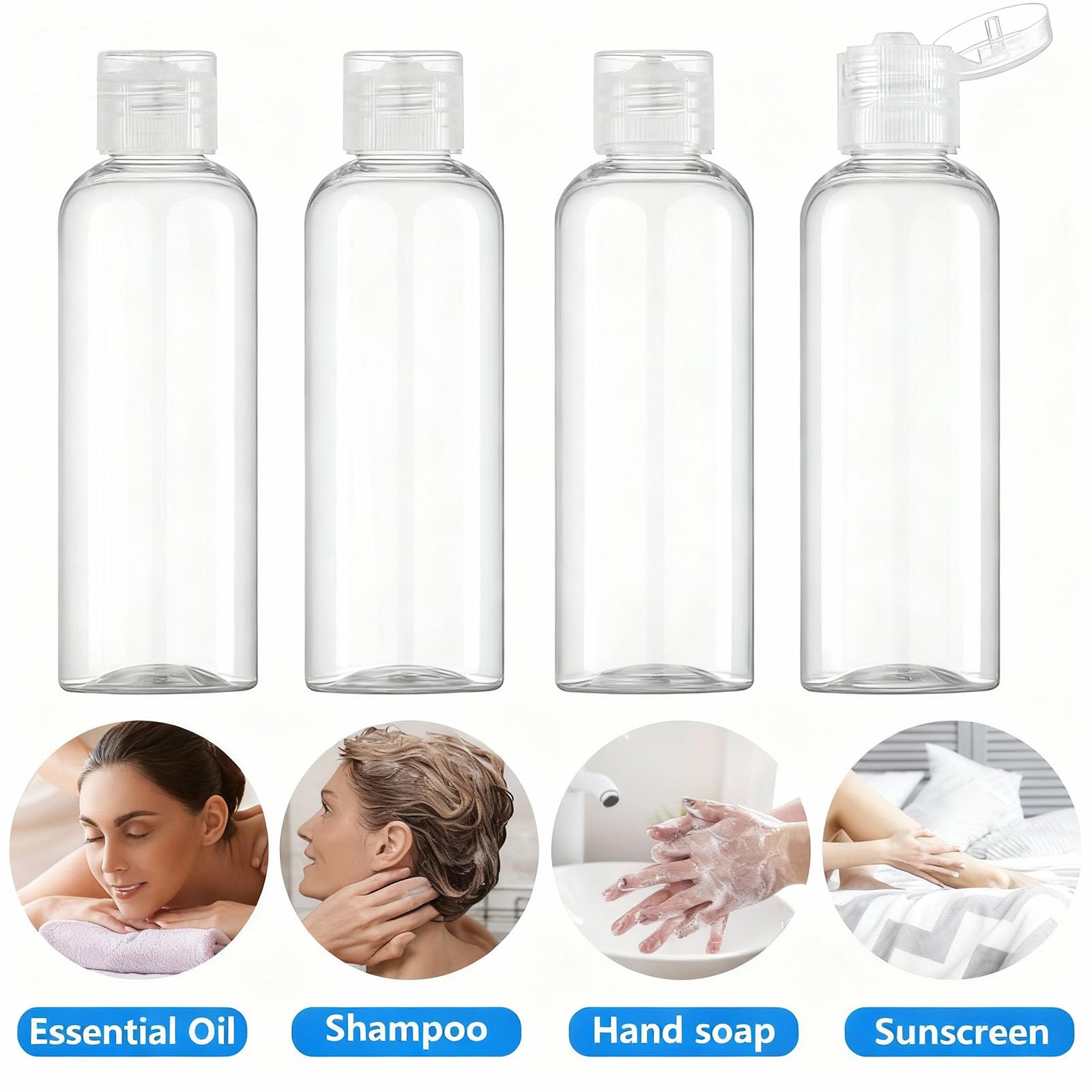 DTDNZKN reusable bottles help organize cosmetics, lotions, and shampoos during travel.