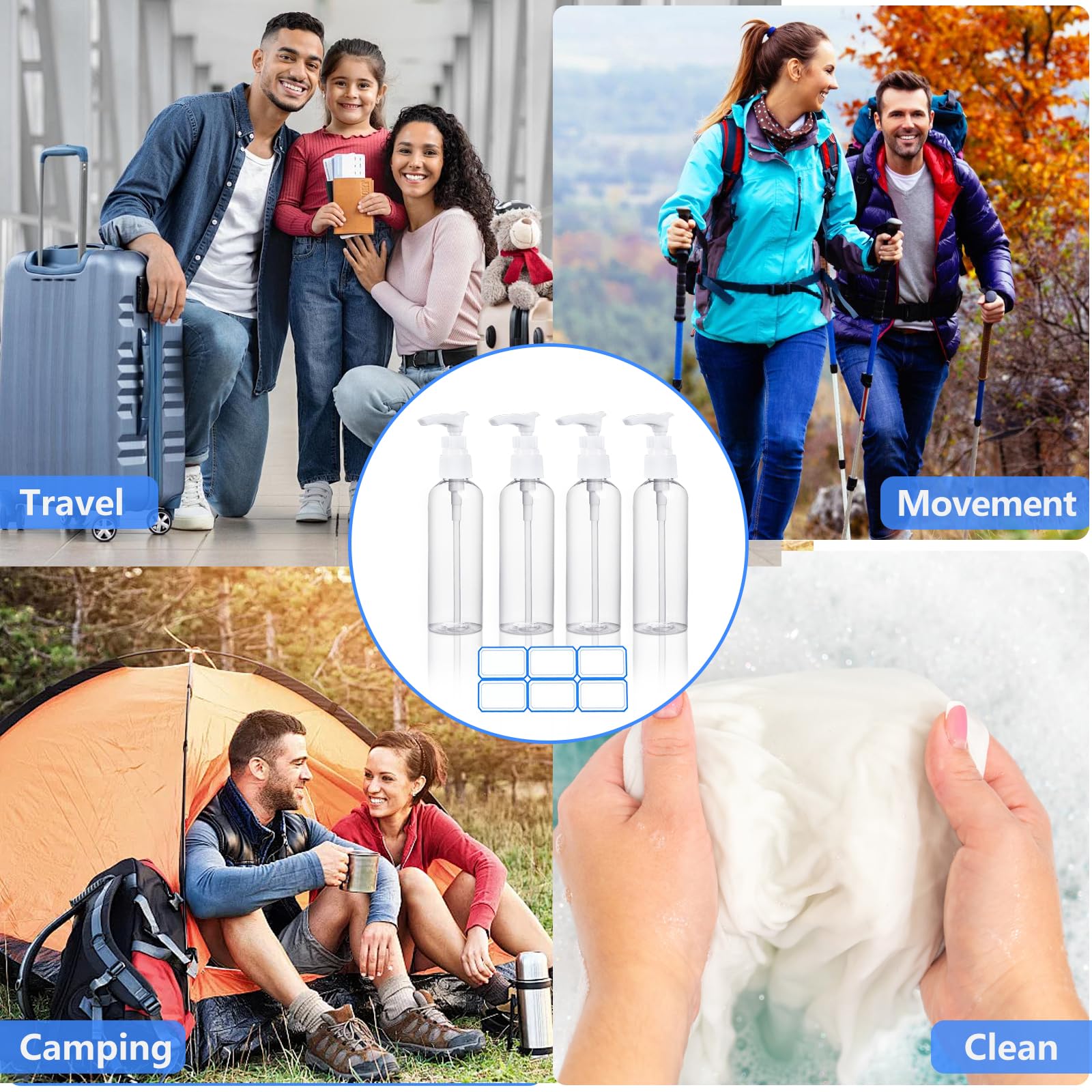 DTDNZKN labels included to organize toiletries during travel.